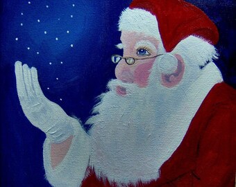 Santa Seeing Snowflakes