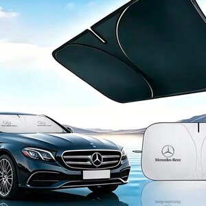 Mercedes Benz Windshield Sunshade Foldable Front Window UV Shield Visor AMG Gift