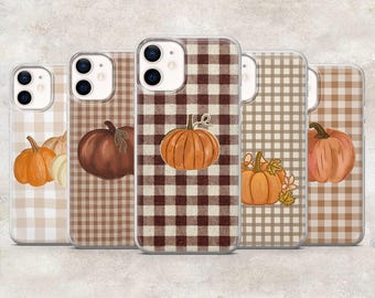 Cute Pumpkin Phone Case Pumpkin Autumn Cover for iPhone 17Pro, 16, 15, 14, 13, 12, Samsung S26, S25, S24, S23Fe, A16, A56, Pixel 10, 9Pro