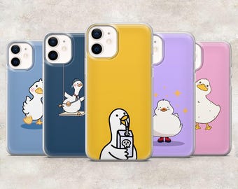 Duck Phone Case Cute Duck Goose Cover for iPhone 17Pro 16, 15, 14, 13, 12, Samsung S26, S25, S24, S23Fe, A16, A56, Pixel 10, 9Pro