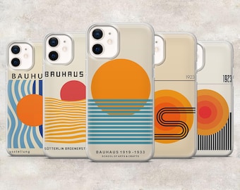 Bauhaus Phone Case Artful Geometric Cover for iPhone 17Pro 16, 15, 14, 13, 12, Samsung S26, S25, S24, S23Fe, A16, A56, Pixel 10, 9Pro