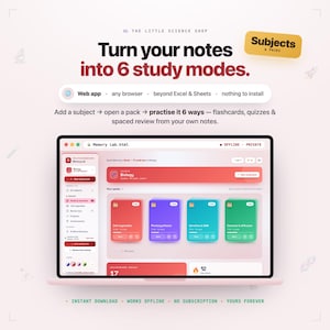 Turn Notes Into 6 Study Modes | Paste Notes → Flashcards, Quizzes, Fill-Blanks & Active Recall in Seconds | Revision | Digital Download