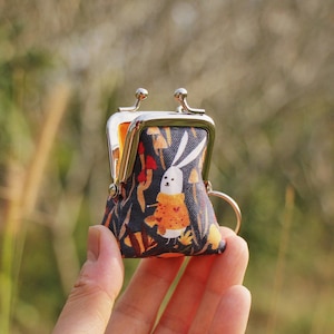 Mini coin purse keychain, Pouch keychain, Cute bunny coin purse