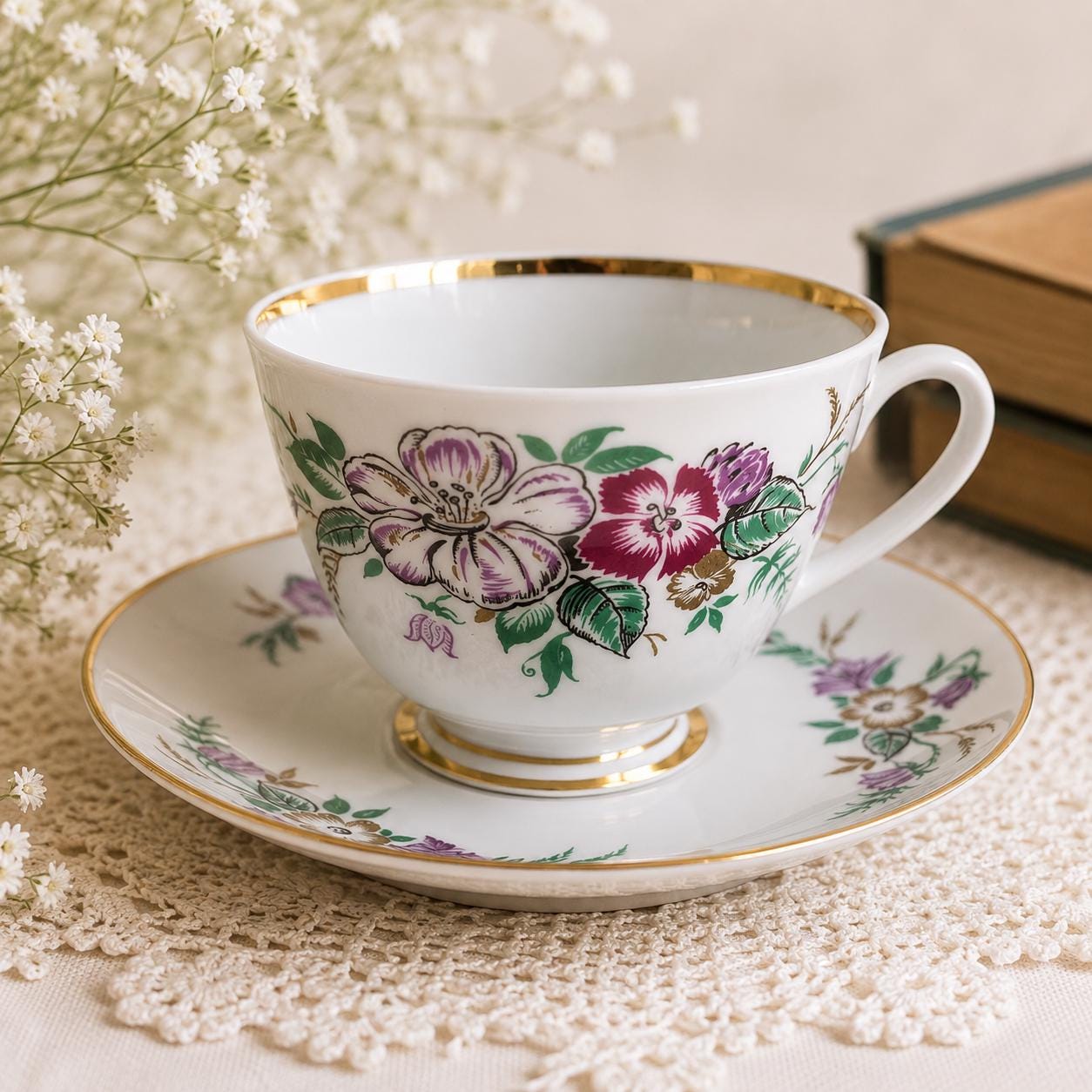 ロモノーソフ　フューシャネット　ビスケット皿 Lomonosov Porcelain - Etsy Hong Kong