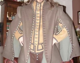 Musketeer 17th Century Cassock Cloak : Victorian Gothic Costume Musketeer Style