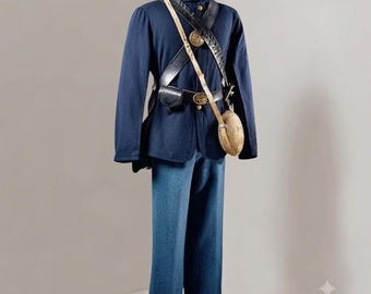 American Civil War-Infantry-Private Soldier Uniform-Union Army Costume 2 pices