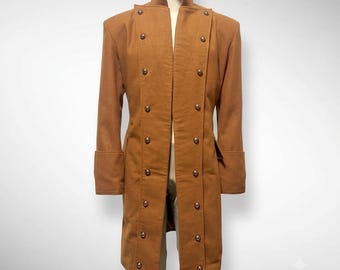 New Men's Deluxe Wool Pirate Captain Coat with Pockets- Authentic Costume Jacket
