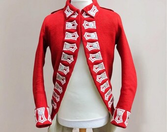 British Revolutionary War Red Coat, 17th Century Regiment Of foot Uniform