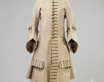 New Military Event Off-White Long Frock Style Men Coat Fast Shipping