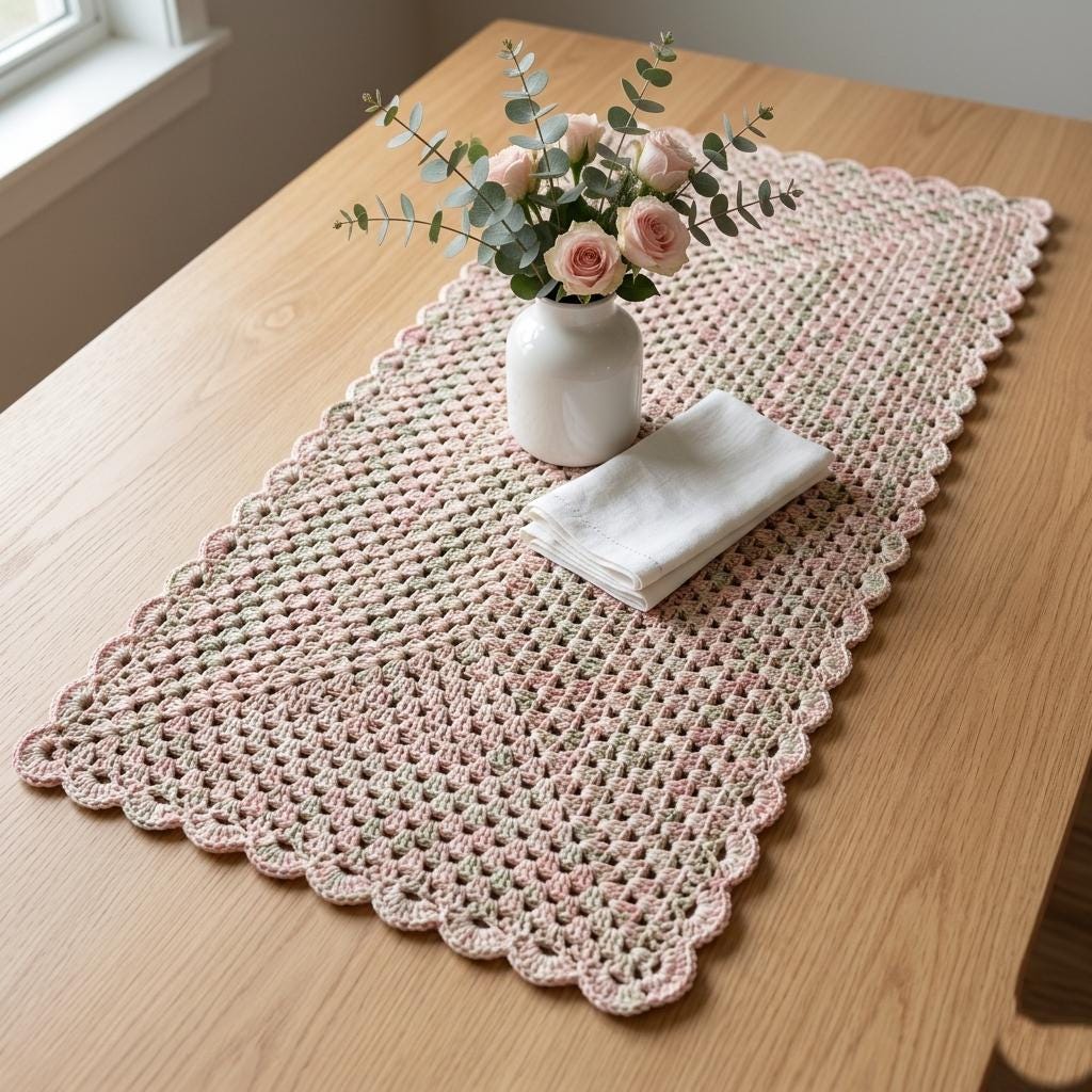 38 Table Runner Crochet Patterns to Refresh Your Home with Handmade Texture 21 Crochet Table Runner