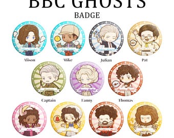 Insignia de pin de la serie británica Ghosts de la BBC Button House