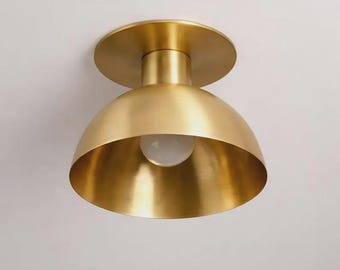 Ręcznie robiony żyrandol Sputnik z surowego mosiądzu, lampa sufitowa w stylu Mid-Century Modern
