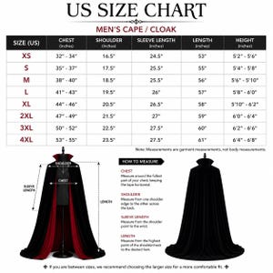 Black Velvet Vampire Cloak, Red Lined Gothic Cape, Halloween Costume, Renaissance Fantasy image 5