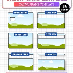 Credit Card Skin Canva Template | Editable Debit & Credit Card Cover SVG | Custom Card Sticker Template for Cricut | DIY Digital Download