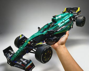 Bouwstenen Aston Martin F1 racewagen, gedetailleerde replicamodelset