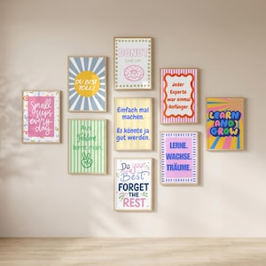 Set of 9 Motivational Posters | Colorful Inspirational Wall Art | Learning Posters | Classroom Decor | Printable Wall Art | Classroom Management