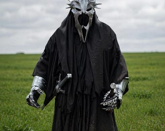 Disfraz de Rey Brujo de Angmar / Conjunto de armadura de cosplay de El Señor de los Anillos / Traje de espectro medieval para hombre