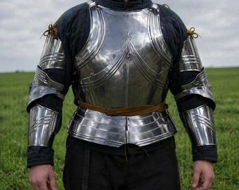 Demi-armure en acier gothique allemande | Cuirasse et armure de GN