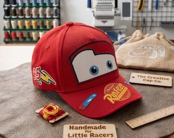 Kinder Lightning McQueen Baseballkappe | Cars Racing Snapback Mütze für Jungen | Einstellbar Cartoon Charakter Cap | Gestickt Kinder Sonnenhut