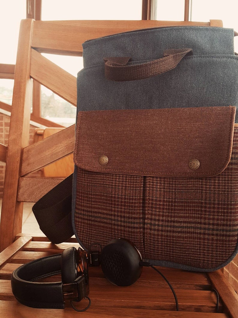 shoulder bag Plaid pocket/'s hand bag back pack