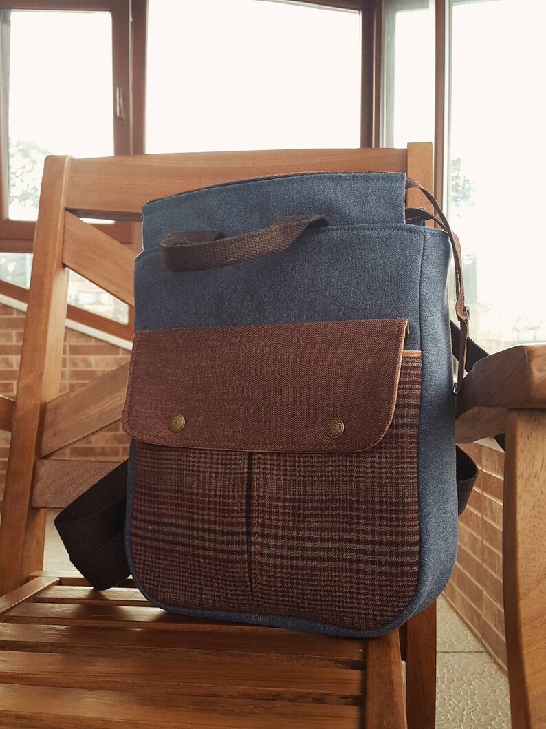 shoulder bag Plaid pocket/'s hand bag back pack