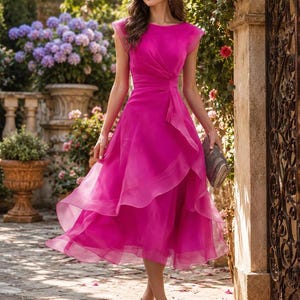 hot pink cocktail dresses australia Light Dress FD12715