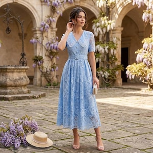 blue tea dress uk Light Blue Tea Dress