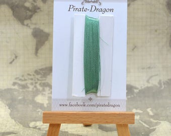 Green & White Metallic Embroidery Thread: 50m DIY Stitching