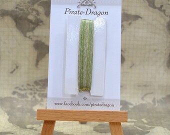 Green & Gold Variegated Metallic Embroidery Thread - 50m