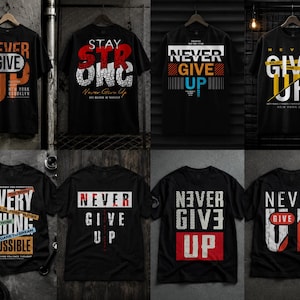 Motivational Typography PNG Bundle | Urban Streetwear Graphic Designs (Digital Download)