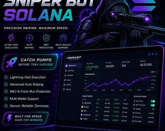 Solana Sniper Bot – Trading di criptovalute ultraveloce, sniping automatico, protezione MEV