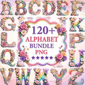 120+ Aesthetic Alphabet Png Bundle, Cute Font Collection, Doodle Letters Alphabet Png, Mikey Fall Clipart, Sublimation Design, Alphabet Pngs