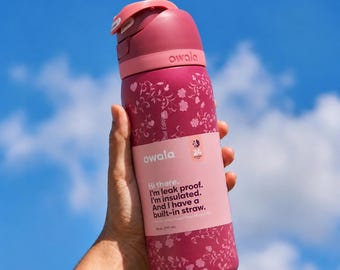 Owala FreeSip Stainless Steel Water Bottle - Valentine's Day Love Letter, Kitchenware Drinkware Tumbler