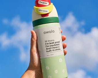 Owala FreeSip Stainless Steel Water Bottle - Flower, 2026 Summer Washable Reusable Hydrate Gift, Kitchenware Drinkware Tumbler