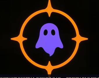 Hallowtide Arcade - Spectral Sigil, Printable Wall Art Digital Download, Halloween Gamer Poster Print