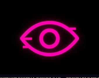 Hallowtide Arcade - Eye of the Void, Printable Wall Art Digital Download, Halloween Gamer Poster Print