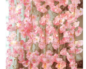 Körsbärsblomsljusslinga 2 m 20LED ljusslingor blomstergirlang sovrumsdekoration bröllopsfest sakura ljus heminredning
