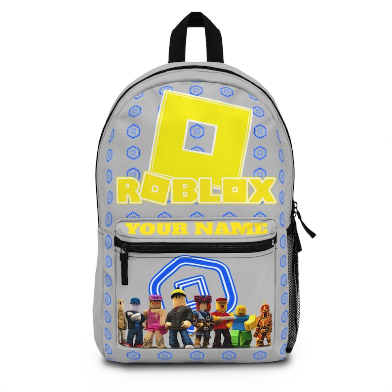 Roblox Characters Backpack | Custom Name Kids School Bag image 1