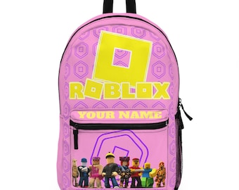 Roblox Characters Personalized Backpack | Pink Gamer School Bag