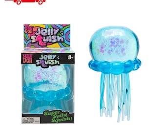 Juguete antiestrés blando con forma de medusa, juguete sensorial del océano para aliviar el estrés, juguete suave para apretar, regalo ideal.