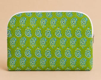 Handgefertigte Laptoptasche aus gesteppter Baumwolle mit Blockdruck | MacBook-Hülle | iPad-Hülle