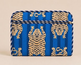 Handmade block print quilted cotton animal print laptop sleeve|Macbook case|ipad cover
