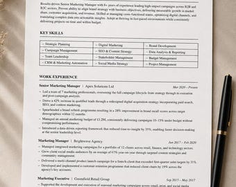 ATS-Friendly CV Template | Modern Minimalist Resume (Word, 1-2 Page, Cover Letter)