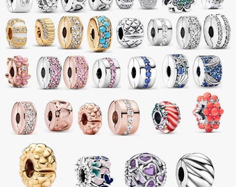 925 sterlingzilveren bloem- en hartbedel voor Pandora-armbanden | Sprankelende zirkoniakralen | Bedel in Europese stijl, een perfect cadeau voor haar