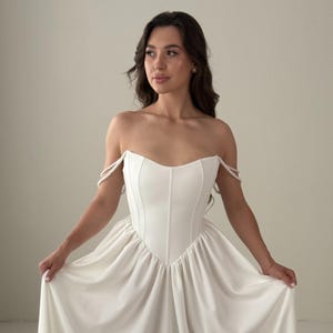 pink prom dress with corset Satin Strapless Long Slit Neck:21 The ruched waistline enhances elope summer wedding dress Women's Long Sun Protection