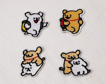 Matching Dog Patches, Puppy Patch, Couple Patch Set for Couple Jacket Decor, Best Friend Patches and Tote Bags, Single, Group or 23 Pieces