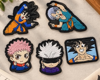 Original Anime Style Embroidered Character Patch, Colorful Martial Arts Badge, Comic Jacket and Backpack Applique, Gift for Anime Fans