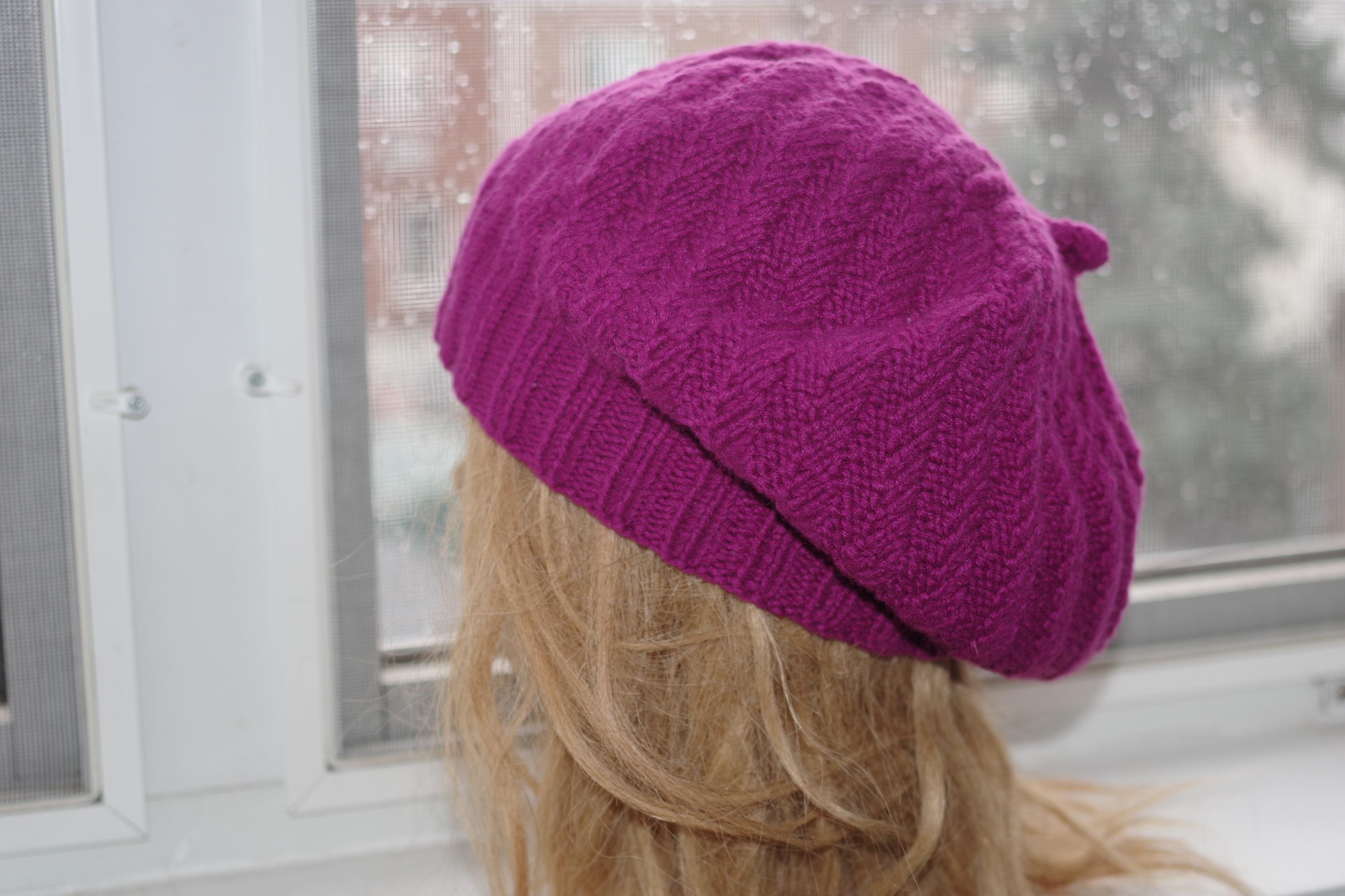 Fuchsia Beret - Etsy