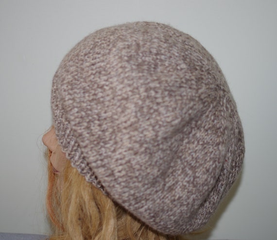 Brown and White Knit Beret Cozy Stripe Knit Beret - Pink by Rockahula - 5056288613888 main image 2