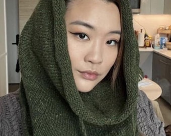 By ORDER  boho, or "Scandi style" combine the warmth and function of a hat and a scarf in a single piece